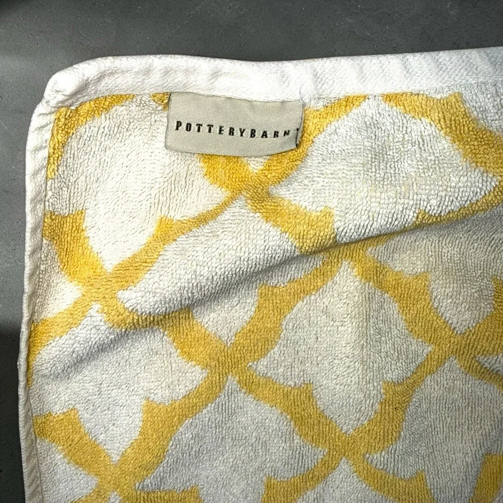 POTTERY BARN Set Of 4 Marlo Marigold Organic Cotton Turkish Towels 2 Bath 2 Hand